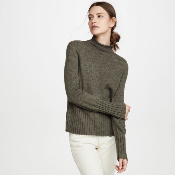 Vintage Madewell Green Donegal Inland Turtleneck Sweater - Picture 2 of 7